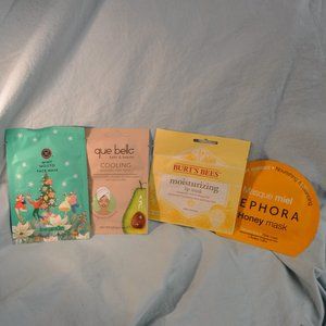 bundle lot 4 face masks NEW burt's bees lip que bella sephora modern exp (47)